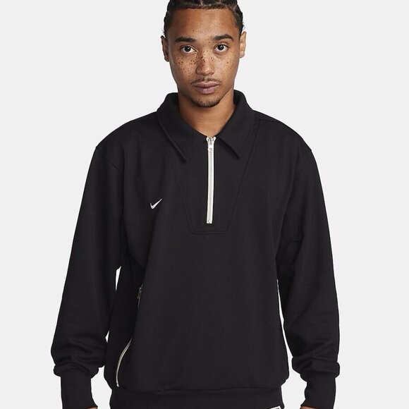 Nike Standard Issue 1/4 Zip Jacket Football Mens Medium Black Soccer $100 - Picture 1 of 3